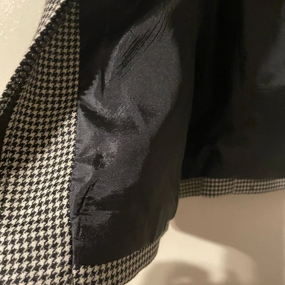 Vintage Pendleton Houndstooth 100% Wool Fully Lined Zip Up Jacket Blazer Size 14 - Picture 5 of 8